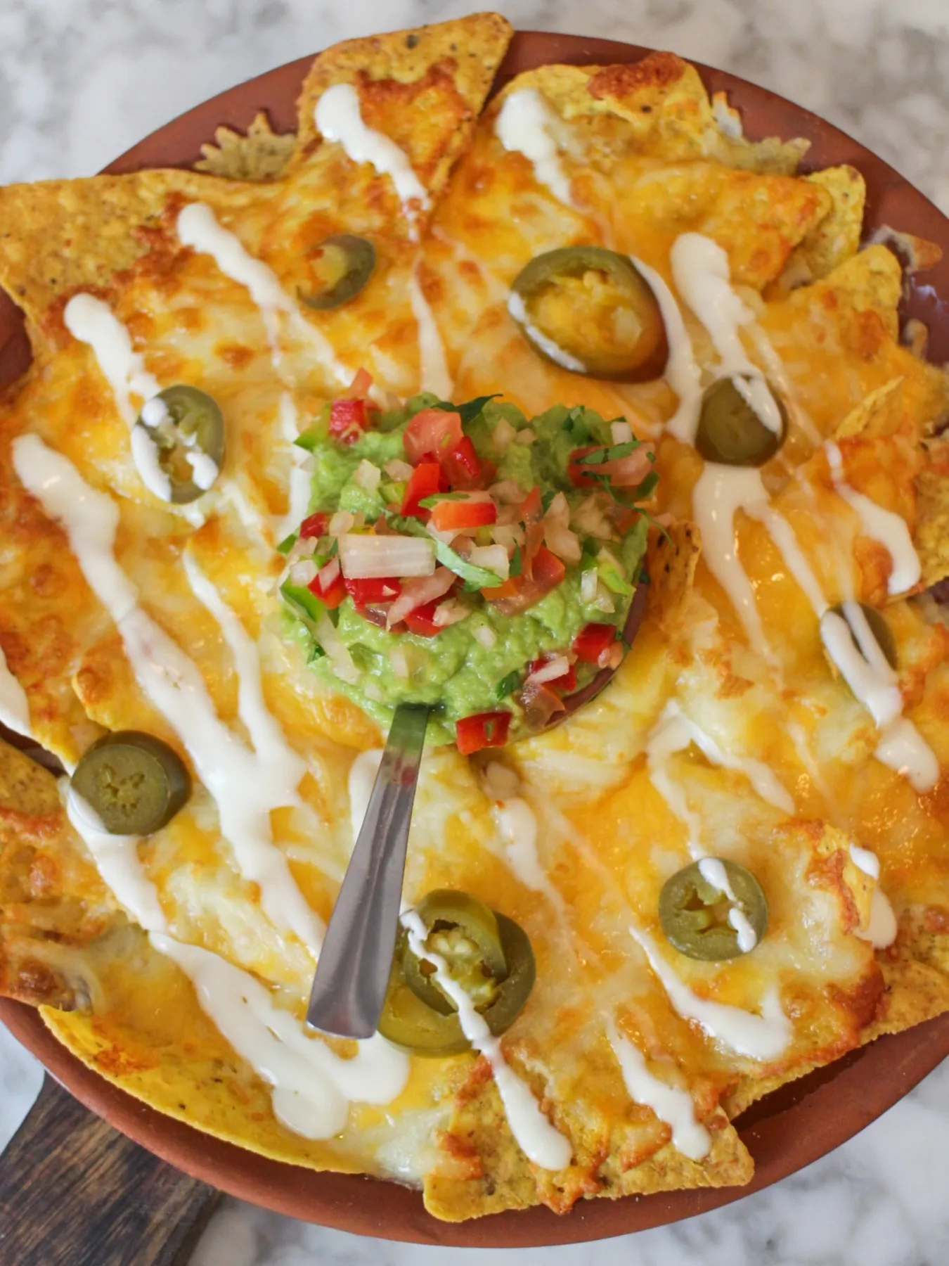 Nachos SA COSTA con queso y guacamole